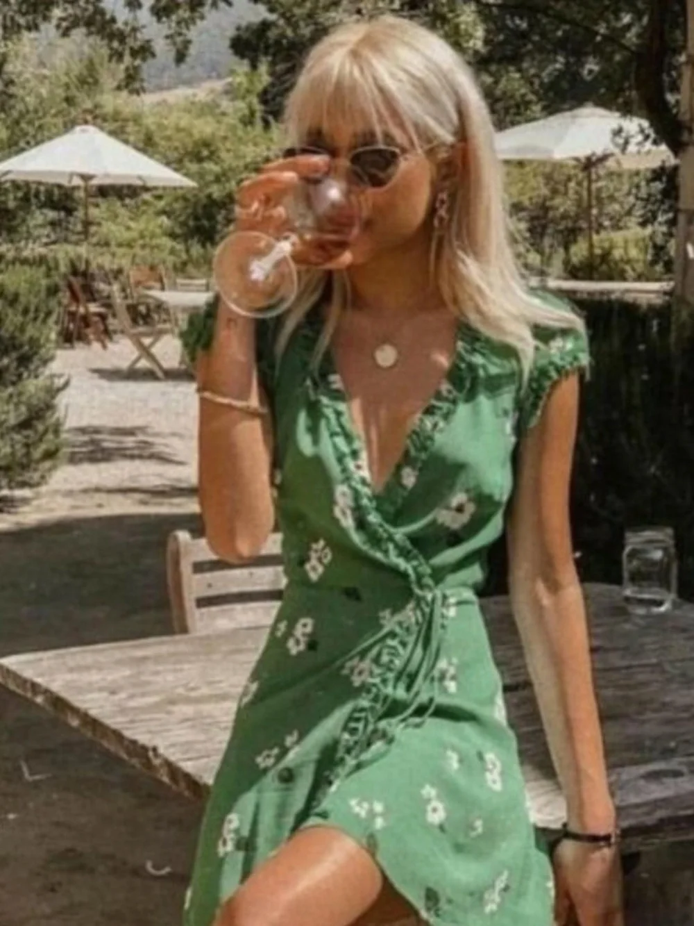 REFORMATION Garnet Wrap Dress